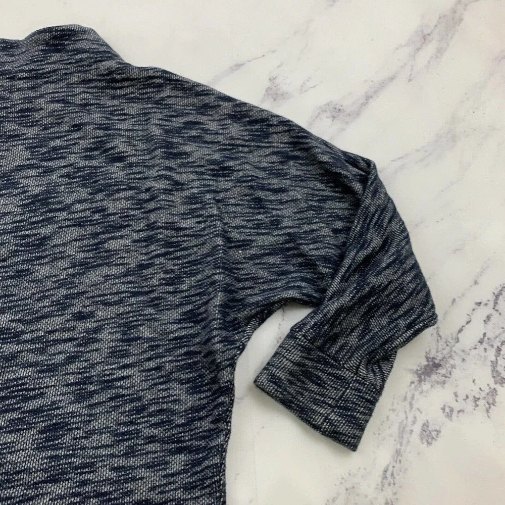 Point Sur J.Crew Dolman Sleeve Mock Neck Sweater Size M Heather Blue Pullover